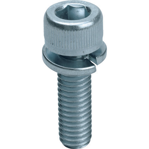 TRUSCO Spring washer assembled hexagon socket bolt, white, M5 x 18, 22 pieces, Y15S-0518, 1 PK