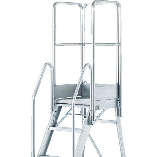 TRUSCO 접이식 작업용 발판 높이 2.10m 높이 1100 난간 풀세트 부착 TDAD-210-1100TF 1대