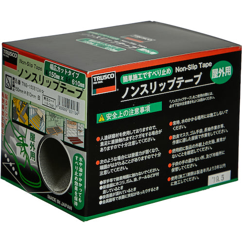 ＴＲＵＳＣＯ　ノンスリップテープ　屋外用　１５０ｍｍＸ６１０ｍｍ　ホワイト　TNS-150610W　1 箱