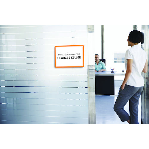 ｔａｒｉｆｏｌｄ　ディスプレイポケット　粘着タイプ　Ａ４サイズ　２枚入り　オレンジ　194956　1Ｓ