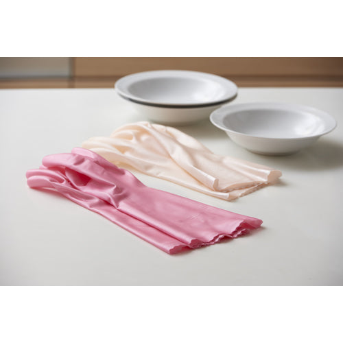 SHOWA PVC Gloves, Nice Hand, Smooth Touch, Semi-Long, Pearl Orange, Size L, NHDSSL-LO, 1 Pair