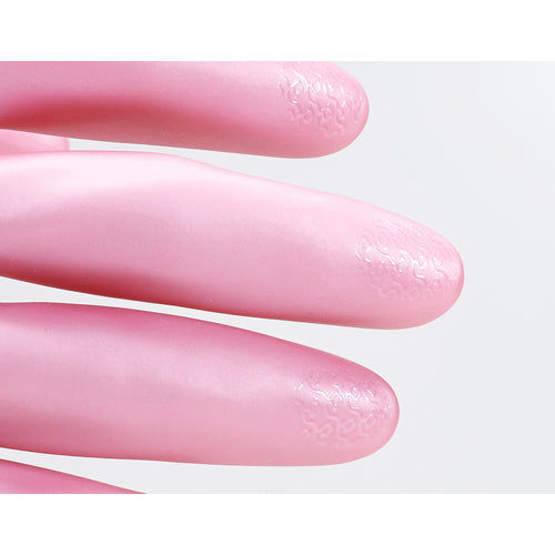 SHOWA PVC Gloves, Nice Hand, Smooth Touch, Semi-Long, Pearl Orange, Medium Size, NHDSSL-MO, 1 Pair