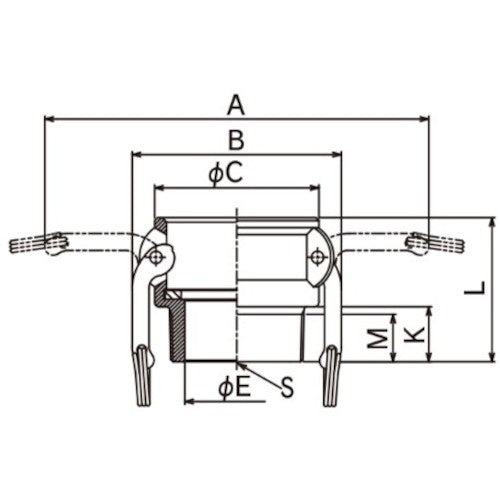 토요쿠스 캠록 커플러 수나사 스테인리스 633-BB 1/2인치 SST 633-BB-1/2-SST 1개