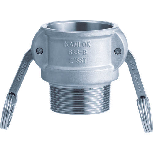 토요쿠스 캠록 커플러 수나사 스테인리스 633-BB 1-1/2인치 SST 633-BB-1-1/2-SST 1개