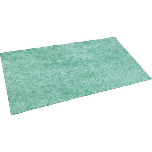 TRUSCO Non-Slip Oil Catcher Mat, Green, 500 x 900, 10 Sheets, TOFP-5090-10, 1 Bag