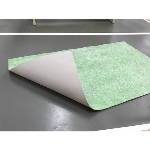 TRUSCO Non-Slip Oil Catcher Mat, Green, 500 x 900, 10 Sheets, TOFP-5090-10, 1 Bag
