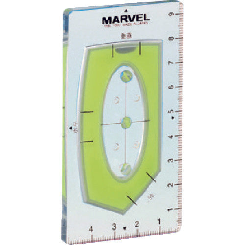 ＭＡＲＶＥＬ　水平器　電工カードレベル　長さ９５×高さ５１×厚さ５ｍｍ　MBL-100C　1個