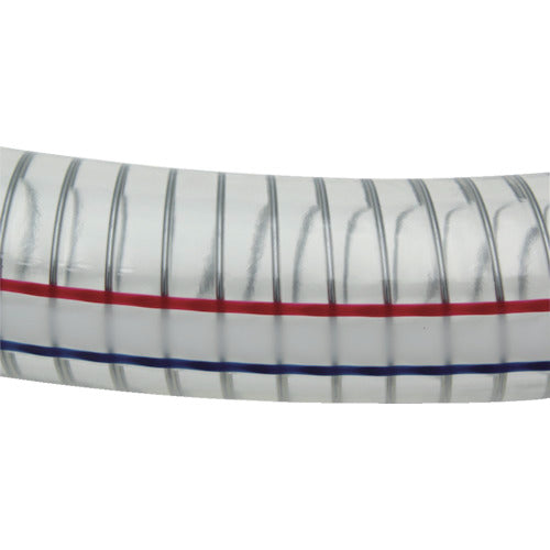 トヨックス　水・油・薬品・エアー用耐圧ホース　トヨスプリングホース　内径１２ｍｍ×外径１８ｍｍ　長さ１０ｍ　ＴＳ−１２−１０　TS-12-10　1 巻