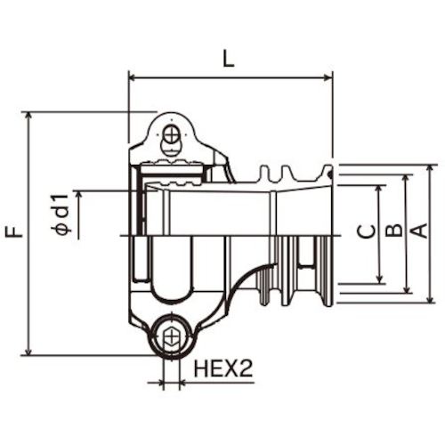 Toyox Hose Fitting (Ferrule) Toyo Connector TC6-F Type Suitable for 50mm Hose Fitting Standard 2S TC6-F50-2S TC6-F50-2S 1 pc