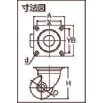 ＴＲＵＳＣＯ　キャスター　低床式　重荷重用　自在　ナイロン車５０ｍｍ　TYHSN-50　1 個