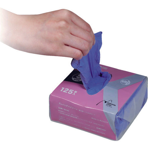 Moraine Disposable Nitrile Gloves Glacia Hygiene L Size (125 pieces/pack) GH-04-01 1 PK