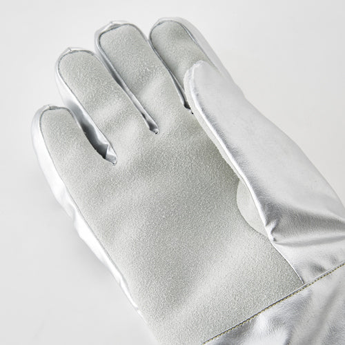 TRUSCO Heat-shielding/Heat-resistant gloves, long, palm reinforced with cowhide leather, TMT-767FALT, 1 pair