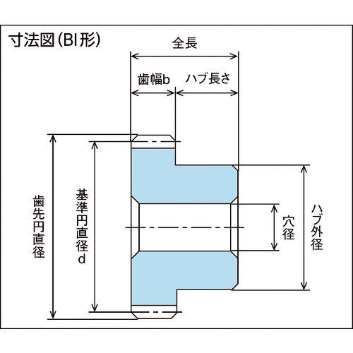 ＫＧ　フードコンタクト　青ＰＯＭ　ギヤシリーズ　平歯車　歯数３２　形状Ｂ１　S1BP32B-1005　1個