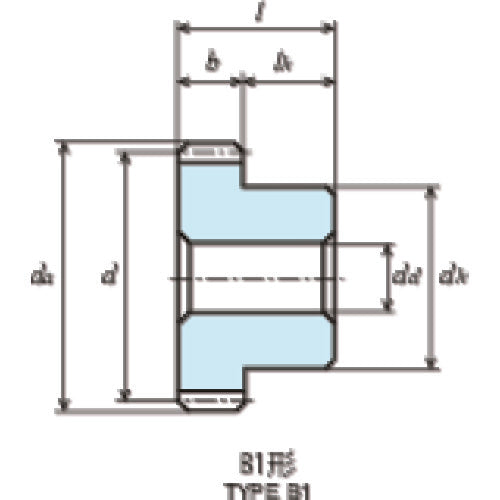 KG Food Contact Blue POM Gear Series Spur Gear Number of Teeth 48 Shape B1 S1BP48B-1005 1 piece