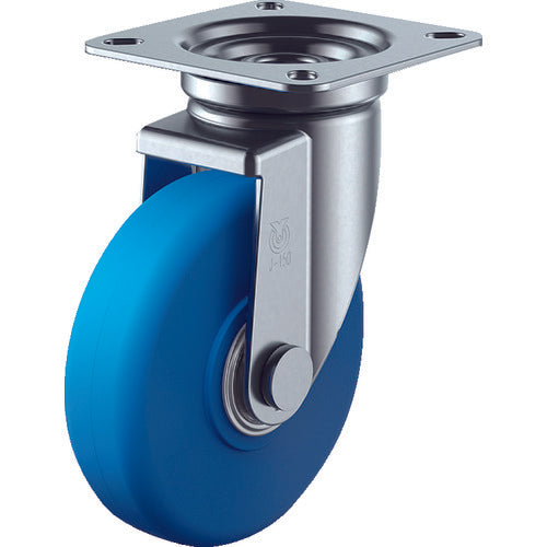 유에이 플레이트식 자재 캐스터 모노머 캐스트 나일론 바퀴 지름 150mm J타입 J형 설치 치수 94×94(87×87) MCBJ-150 1개