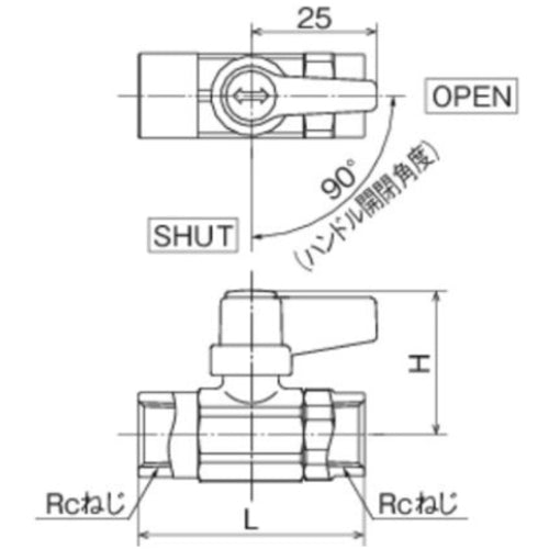 オンダ製作所　フリーボールＭ１型　Ｒｃ１／８　×　Ｒｃ１／８　M1-06　1個