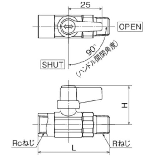온다 제작소 프리볼 M2형 Rc3/8 × R3/8 M2-10 1개