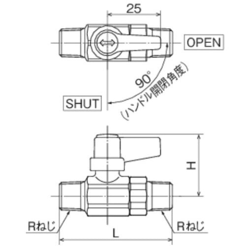 온다 제작소 프리볼 M3형 R3/8 × R3/8 M3-10 1개
