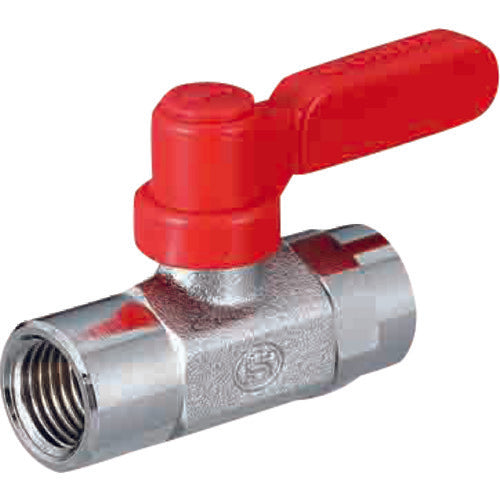 オンダ製作所　ボールバルブ　フリーボールＭ１型Ｒタイプ（ロングハンドル）　Ｒｃ１／８　×　Ｒｃ１／８　M1-06MLR　1個