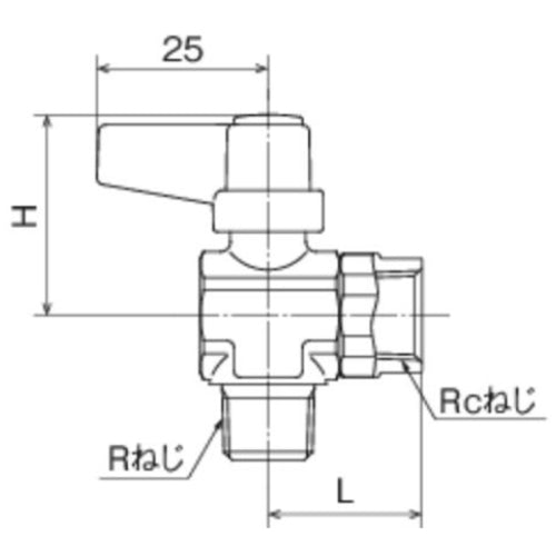 オンダ製作所　フリーボールＭＬ２型　Ｒ１／４　×　Ｒｃ１／４　ML2-08　1個