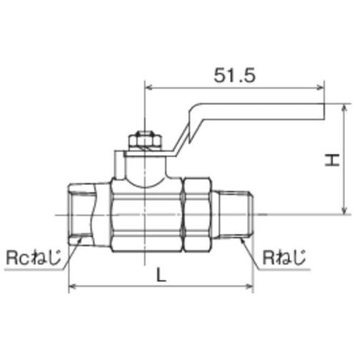オンダ製作所　ミニチュアボールバルブＭＲ２型　Ｒｃ１／８　×　Ｒ１／８　MR2-06　1個