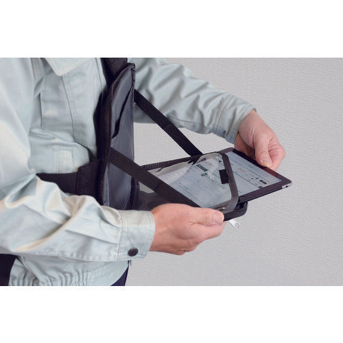 ＴＲＵＳＣＯ　作業現場用タブレットケース　画板タイプ　TABG-BK　1 個