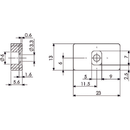 Einz Contact Plate, Square, White, for Micro Cylinders CPUM-01(SR) 1 pc