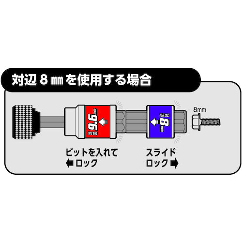 ＶＥＳＳＥＬ　両頭ソケット　ＢＨ４１　ソケット対辺８／１０ｍｍ　BH-41　1 個