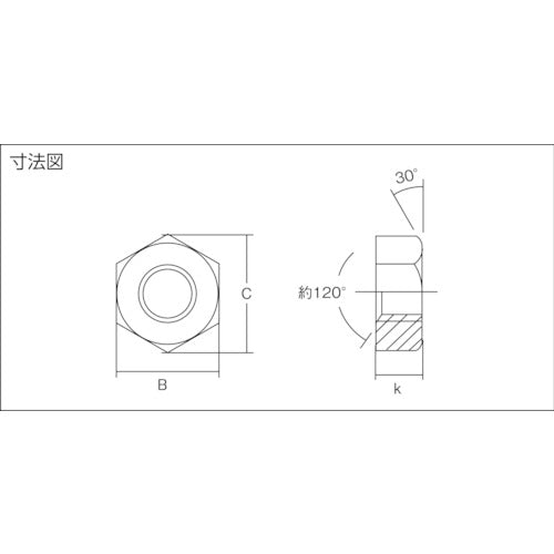 TRUSCO 육각 너트 1종 용융 아연 도금 W5/8×11산 11개입 B624-0518 1 PK