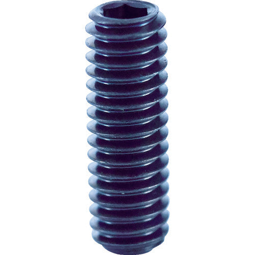 TRUSCO Hexagonal Socket Set Screw, Flat Tip, Black Dye, M4 x 3, Pack of 60, B63-0403, 1 PK