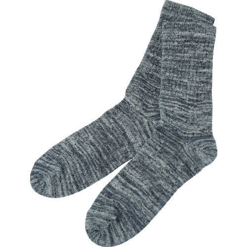 TRUSCO Military socks with deodorizing yarn Deocel, set of 2, gray moccasin, TDGH-2P, 1 PK