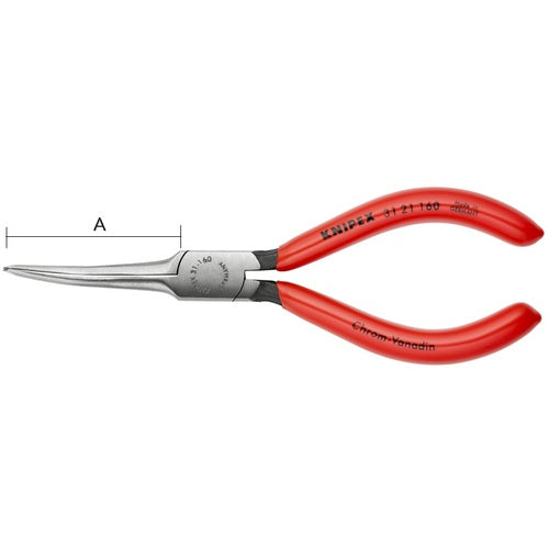 ＫＮＩＰＥＸ　３１２５−１６０　４５゜先曲ニードルノーズプライヤー　3125-160　1丁