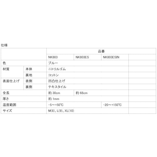 Honeywell 니트리니트 롱 슬리브 단열 타입 사이즈 08(M) NK803ESINIP-08 1쌍