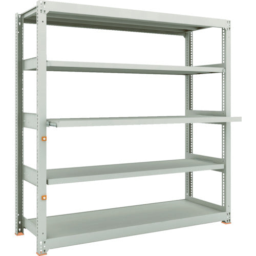 TRUSCO Steel Rack M3 Medium Duty Shelf 1800 x 571 x H1800 5 Shelves, 2 of which are Sliding Shelves, Single Unit M3-6663M2 1 Unit