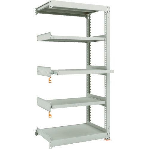 TRUSCO Steel Rack M3 Medium Duty Shelf 900 x 571 x H1800 5 Tiers, 2 of which are Sliding Tiers, Connectable M3-6363M2B 1 Unit