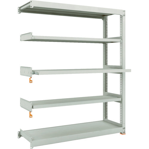 TRUSCO Steel Rack M3 Medium Duty Shelf 1500 x 471 x H1800 5 Shelves, 2 of which are Sliding Shelves, Connected M3-6553M2B 1 Unit