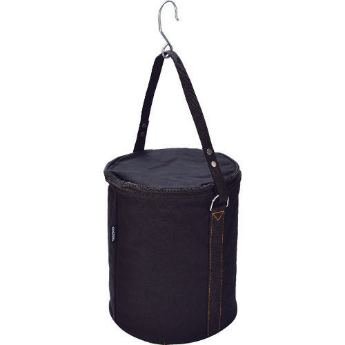 ＴＲＵＳＣＯ　電工バケツ　２４０Ｘ３００　ファスナー蓋付き　Ｓフック大付　ブラック　TADB-240FF　1 個