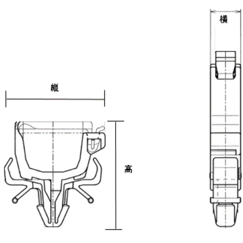 TRUSCO Cable Binding Lock Clamp, Height 8.0 Type, 10 Pieces, CVC8-10, 1 Bag