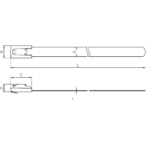 TRUSCO 스테인리스 밴드 분리 가능 타입 W5.0X120L (20개입) STB5120 1봉