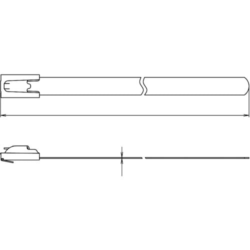 TRUSCO 스테인리스 밴드 분리 가능 타입 W5.0X80L (20개입) STB580 1봉