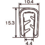 TRUSCO All-resin one-touch gasket 2m Elastomer Plate thickness 4.4mm Vertical installation AJWP-ET01-2M-BK 1 roll