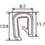 TRUSCO All-resin one-touch gasket 2m Elastomer Plate thickness 3.7mm Horizontal installation AJWP-ET05-2M-BK 1 roll