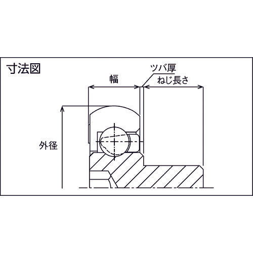 TOK 수지 베어링 DR-S 외경×나사 치수：26mm×M6 DR-26-SBS0.5 1개