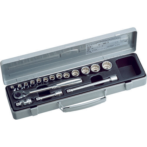 TONE 소켓 렌치 세트 삽입 각도 9.5mm 17점 세트 6각 12각 1560M 1S