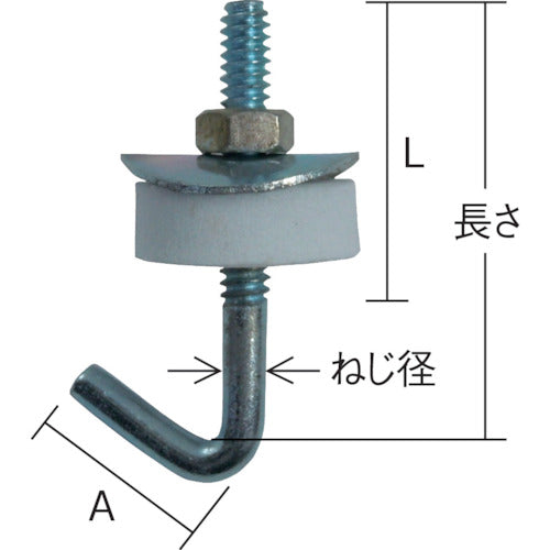 ＤＡＩＤОＨＡＮＴ　フックボルトセット　３／１６Ｘ６５　１００本入り　00032307　1箱