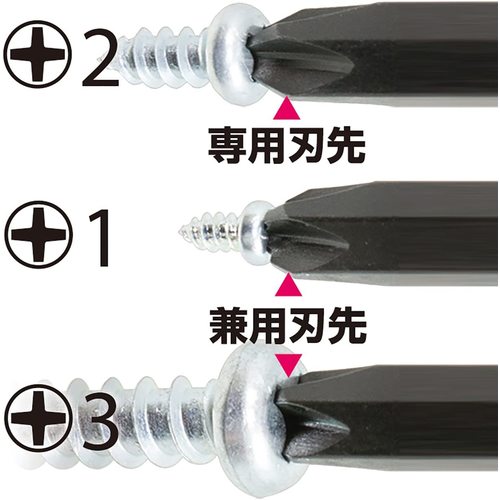 VESSEL 콤비플러스 스터비 드라이버 No. 270BW-123(+1・+3/+2) 270BW-123 1PK