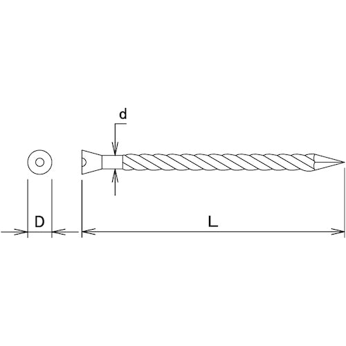 DAIDOHANT HP 플로어 못 1.8x38 66개입 10186683 1PK