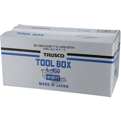 ＴＲＵＳＣＯ　山型中皿付工具箱　４６１Ｘ２０１Ｘ２６１　ブルー　L-450-B　1個