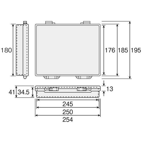 ＨＯＺＡＮ　導電性容器　ＥＳＤパーツケース　幅２５４×奥行１８５×高さ４１ｍｍ　B-17　1 個