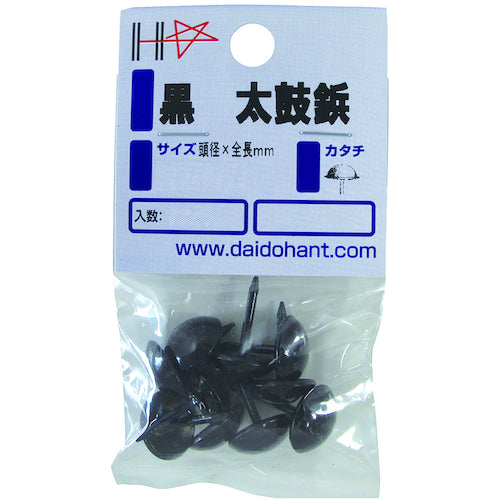 ＤＡＩＤОＨＡＮＴ　ＨＰ　太鼓鋲　黒　９ｘ１４　１９本入　10186722　1PK